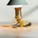 Vintage mushroom spotlight lamp