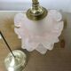 Art Nouveau jeweler's lamp in bronze and glass paste tulip
