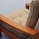 1970s armchair beige in oak