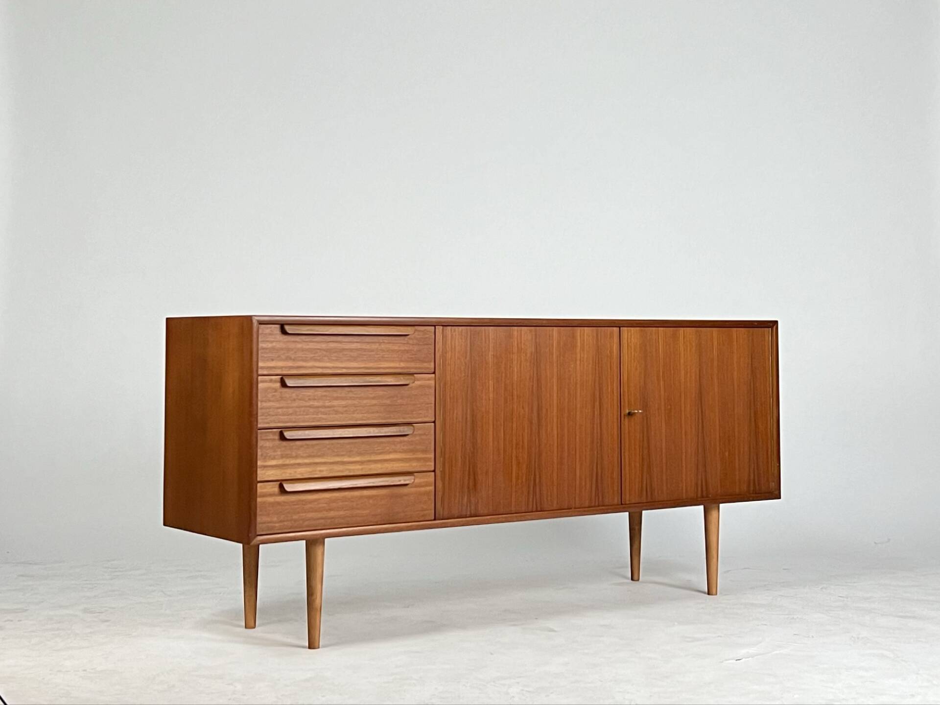 Mid-century teak sideboard by Georg Satink for WK Möbel 60s vintage