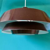 Suspension laqué brun, modèle taklampa par "e.s.horn", danemark 1970