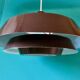 Brown lacquered pendant light, taklampa model by "e.s.horn", Denmark 1970