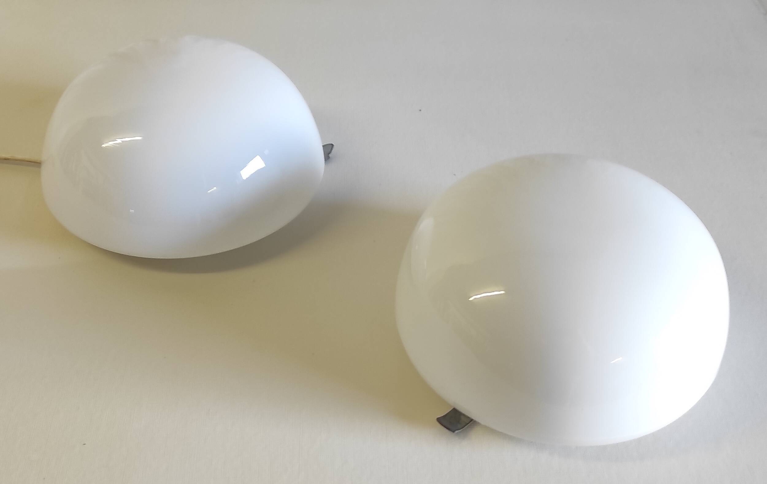 20 cm opaline globe ceiling or wall light - mid-20th century