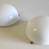 20 cm opaline globe ceiling or wall light - mid-20th century
