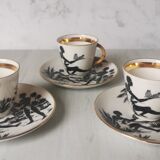Coffee service African porcelain décor from Limoges
