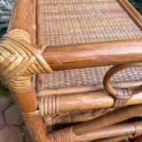 Vintage rattan chest of drawers
