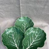 Plat barbotine 3 feuilles de choux