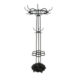 Wrought Iron Coat Rack and Umbrella Stand