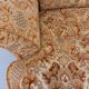Set of 2 vintage armchairs in floral fabric with fringes from the 60s 70s