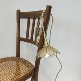 Lamp in mother-of-pearl and brass