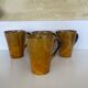 4 tasses à café mugs en céramique émaillée Vallauris a.e gitma