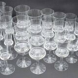 Set of 24 stemmed glasses