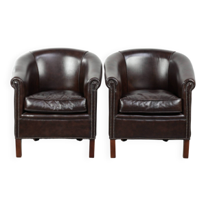 Ensemble de deux fauteuils - club