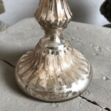 Large mercinated glass candlestick