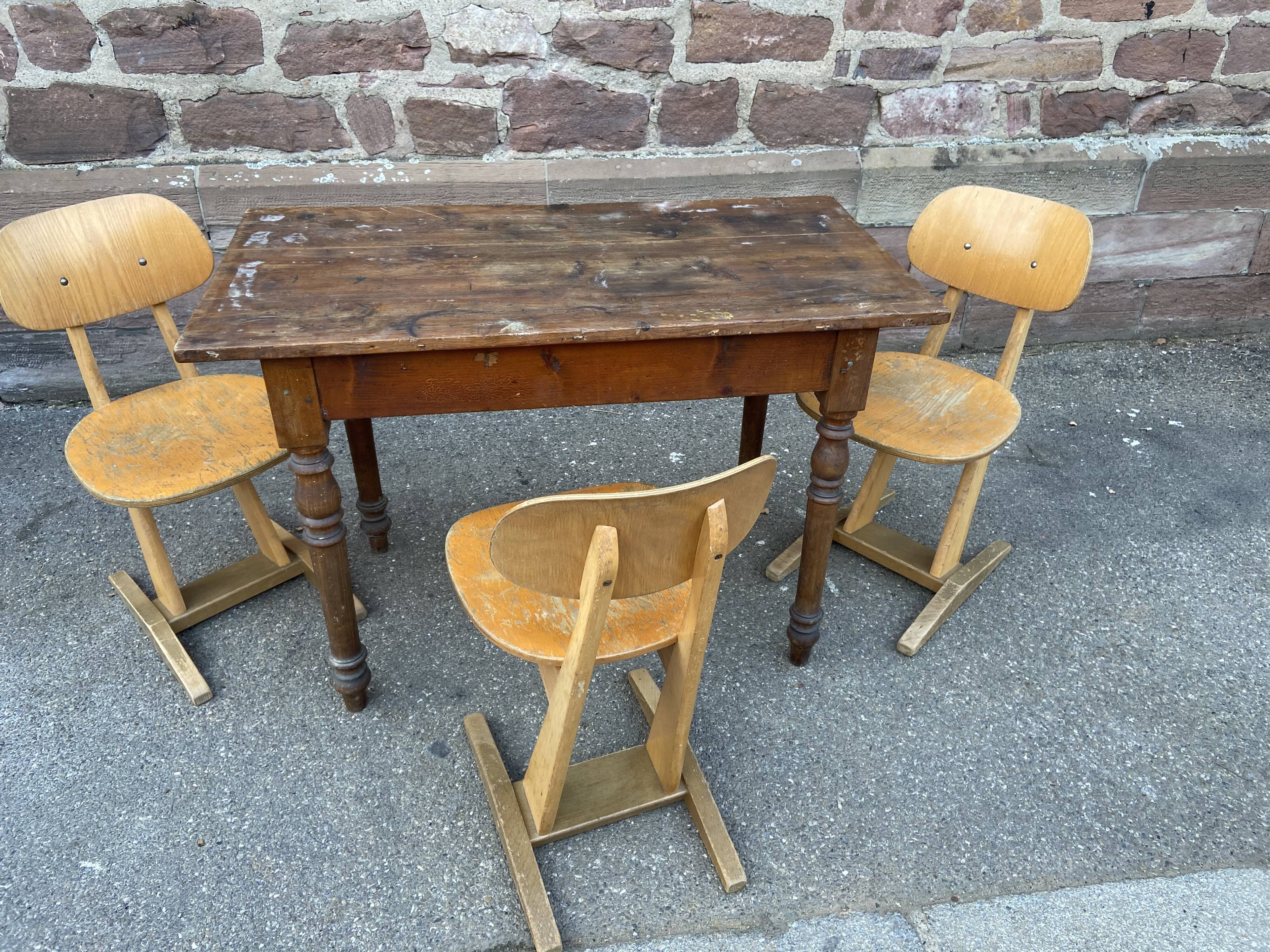 6 casala vintage 1960 design adult school chairs