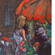 Street scene in London, Aquarelle on Paper, 59 x 78 cm