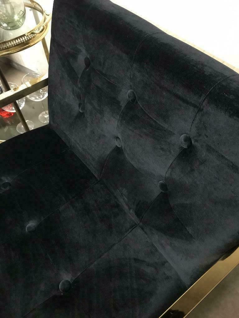 Fauteuil velours & or monoplace