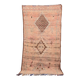 Vintage Moroccan Runner Rug 124 x 256 cm, Berber Wool Rug, Handmade Rug