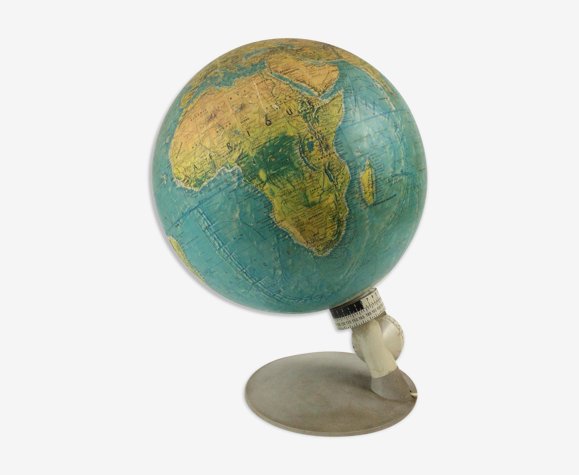 Globe terrestre lumineux années 70