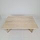 Robust Italian Travertine Coffee Table With two 3-leg Feet, 1980s