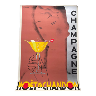 Affiche Moet & Chandon signée Chem