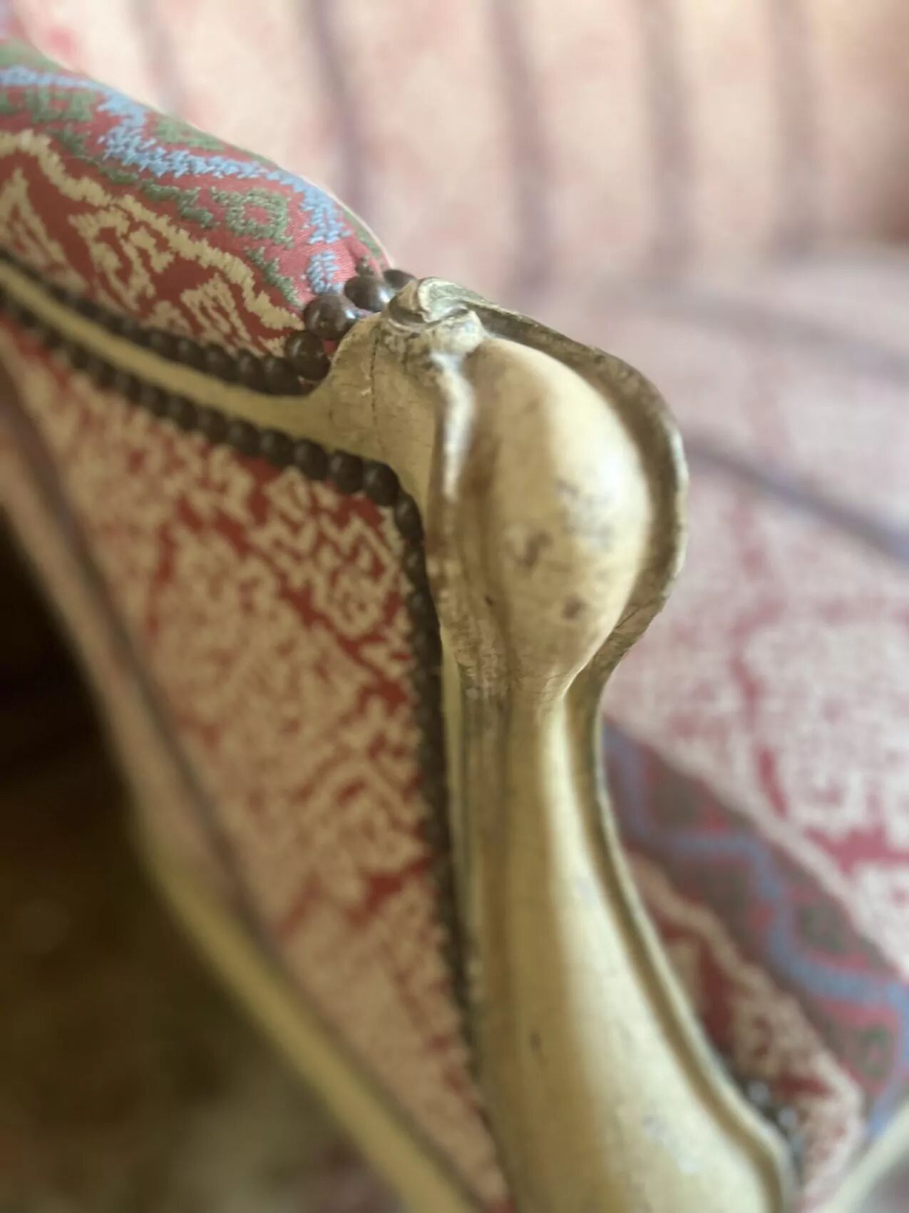 Antique Louis XV style bench – Napoleonic III period – 110 cm