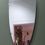 Mirror "rear-view mirror" of the 50s/60s, 74x34 cm