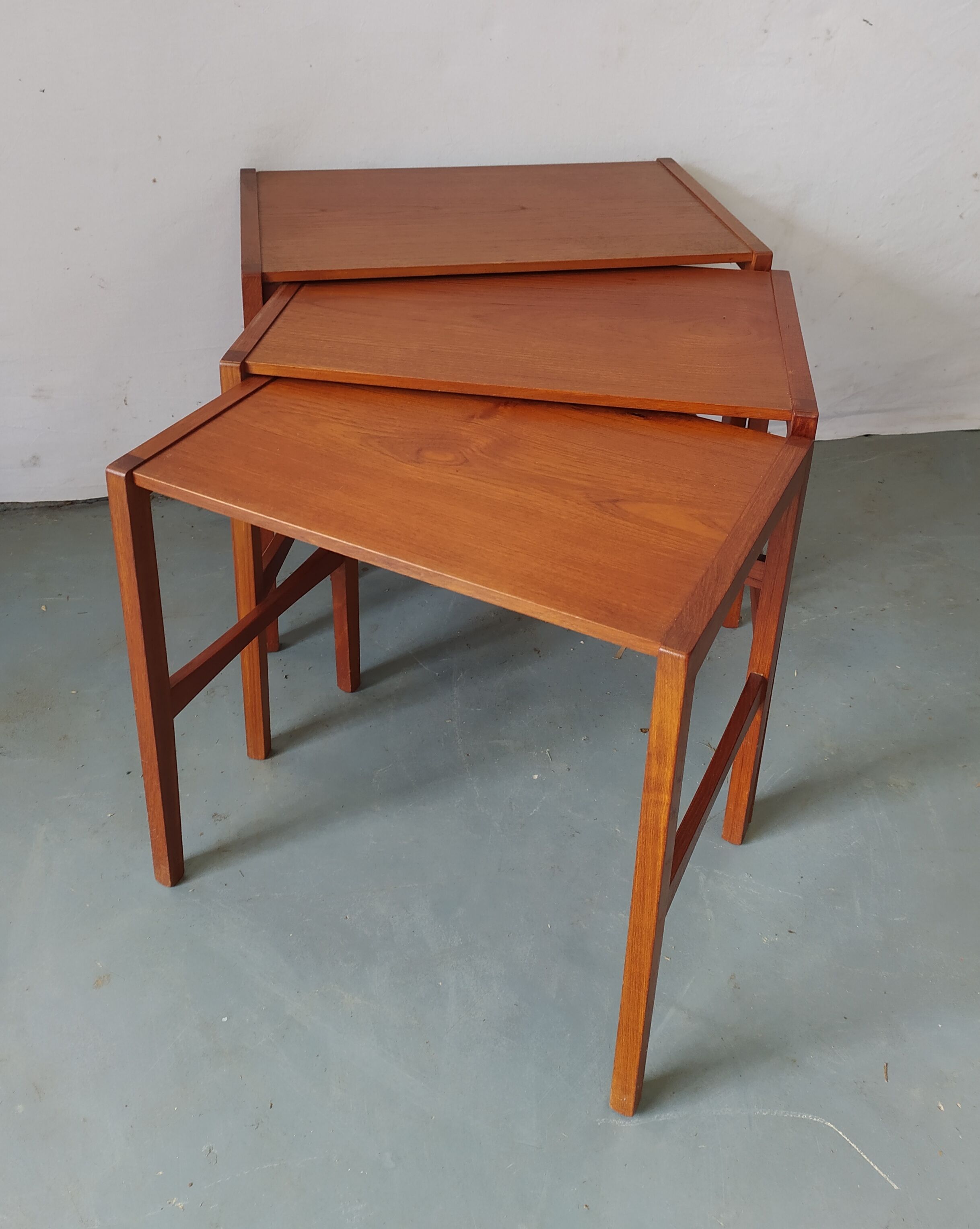 Solid teak pull out tables