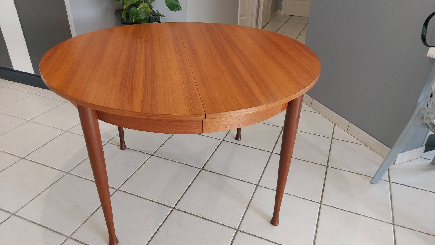 Scandinavian extendable table, vintage teak, 1970s