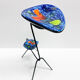 Animal-shaped pocket table in wrought iron and ceramic. France, 1960s.
