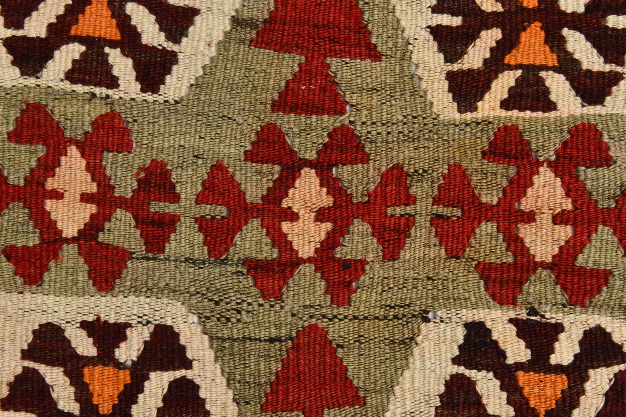 159x249Cm Soft Orange and Red Vintage Kilim Rug, Bohemian Kilim Rug