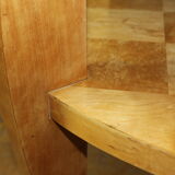 Art Deco Period Pedestal Table in Birch From Norway to Two Trays Around 1930