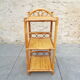Rattan and bamboo bedside table