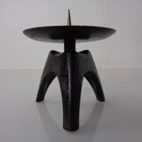 German Brutalist Iron Candleholder, 1960s
