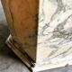 Vintage hexagonal pink and grey marble coffee table, 1980s