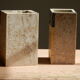 Pair of travertine and granite vases Art Deco