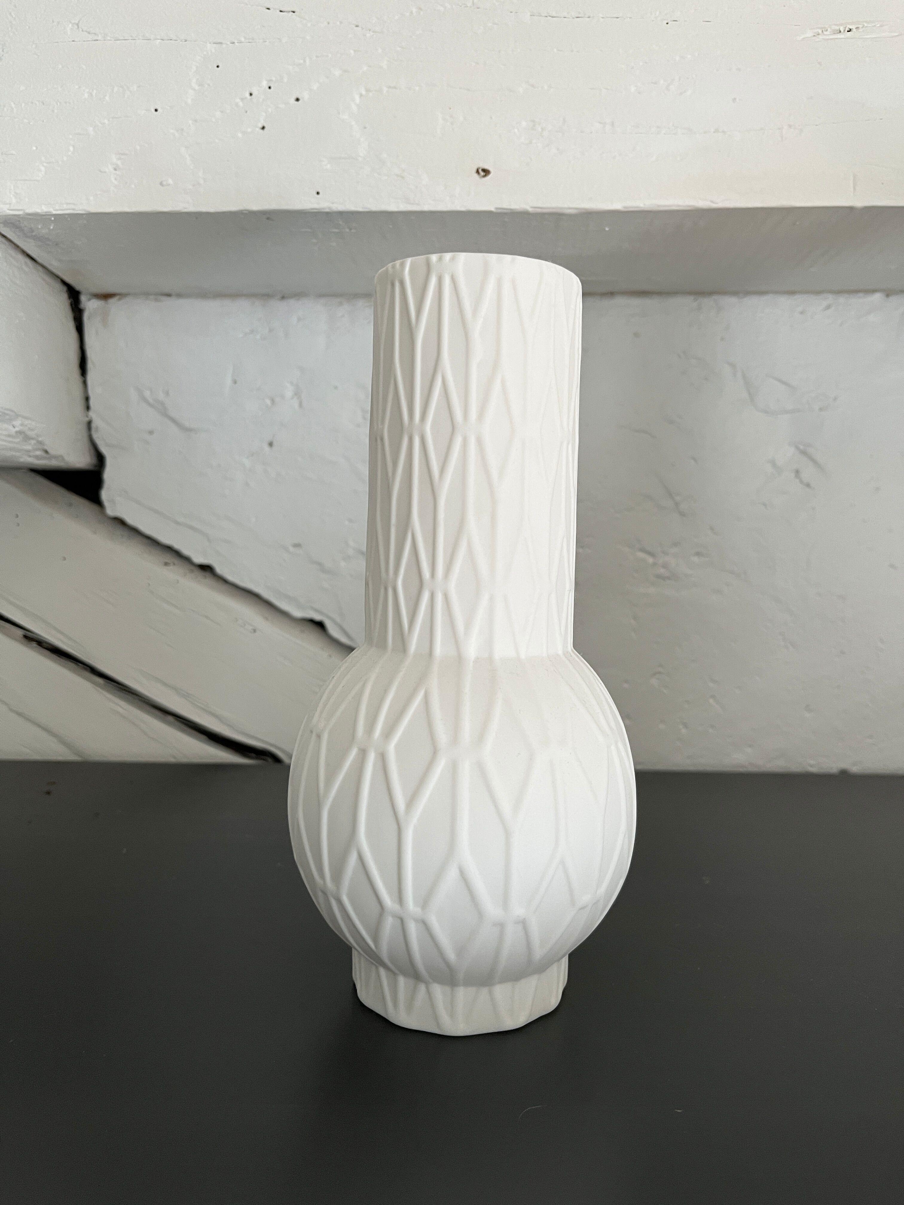 Vase blanc porcelaine HK Living