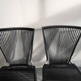 Set of 4 vintage scoubidou chairs 1960