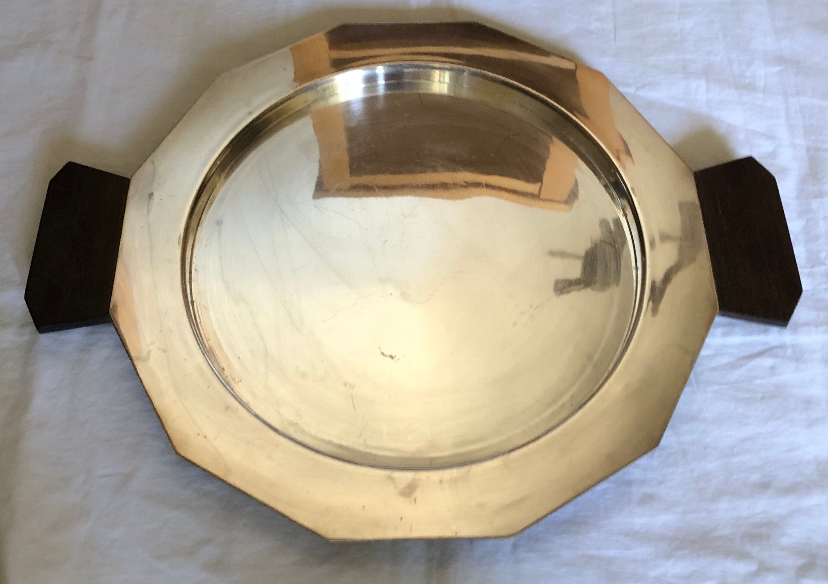 Silver metal tray