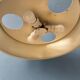 Large vintage beige suspension by Louis Kalff