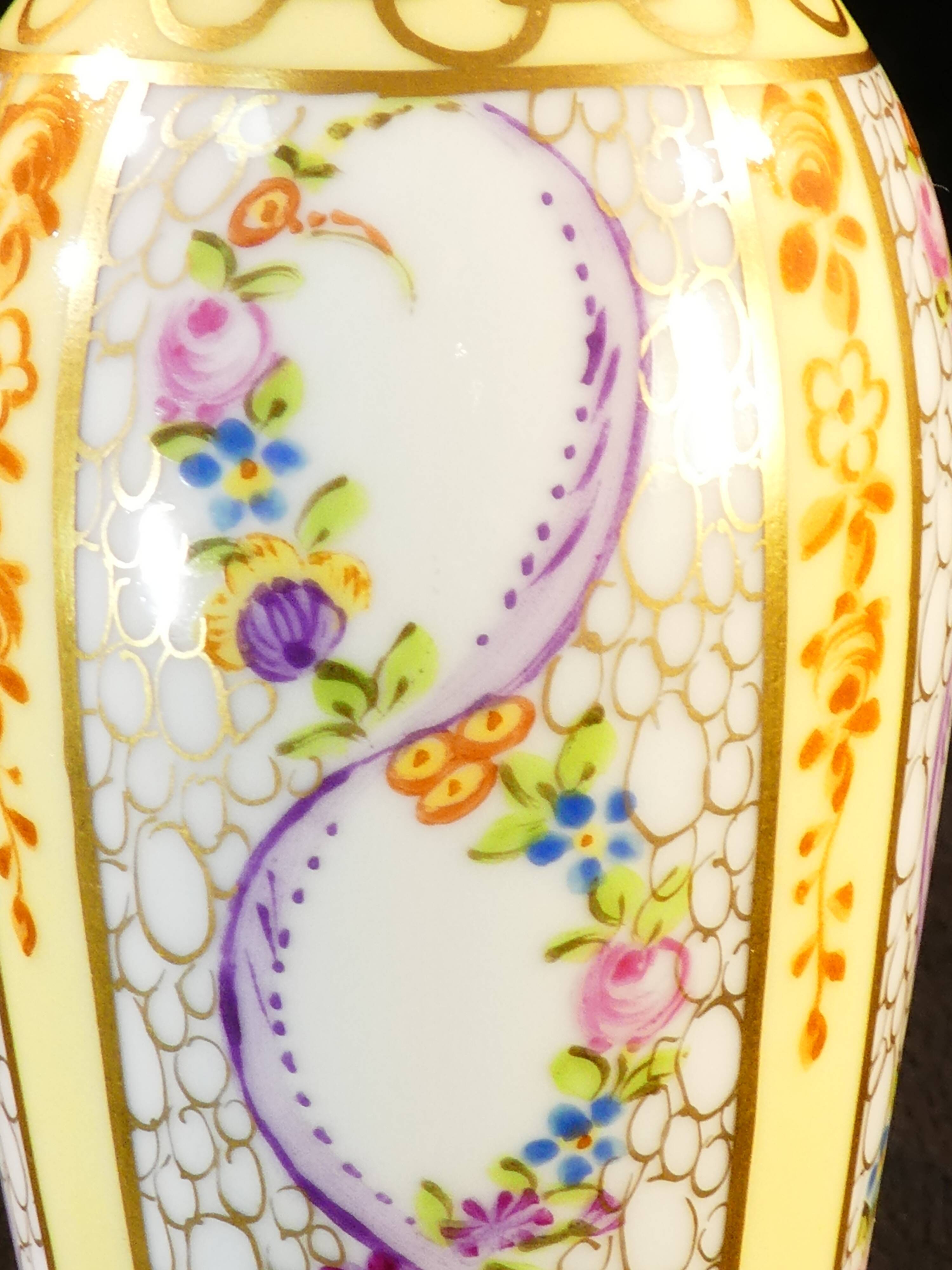 Porcelain vase from limoges Jules Tessonniere