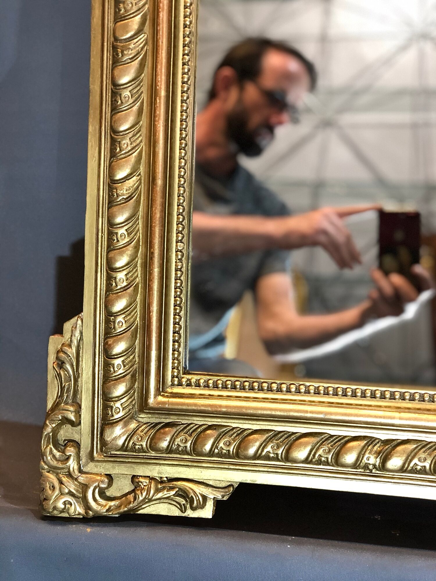 Miroir ancien 123x83 cm XIXè