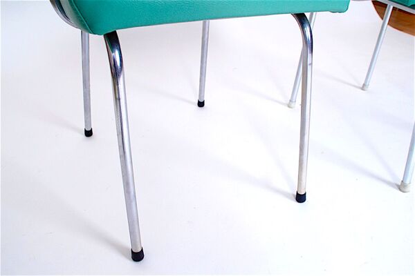 Chaises de salon vintage en chrome 1970s