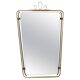 Wall mirror in brass wire with modernist loops from the mid-century, Italy, 1950s.