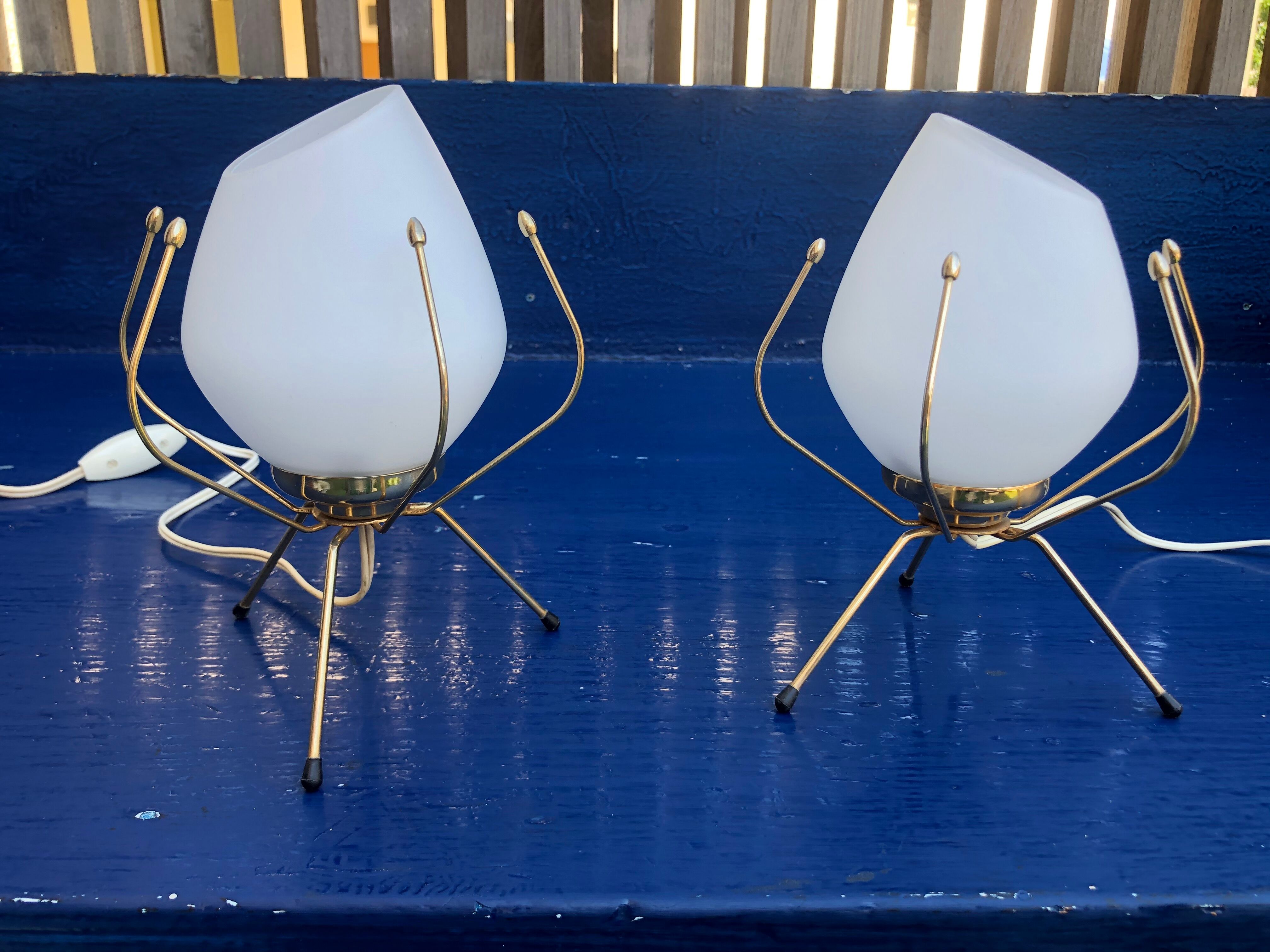 Pair of bedside lamps vintage italian design