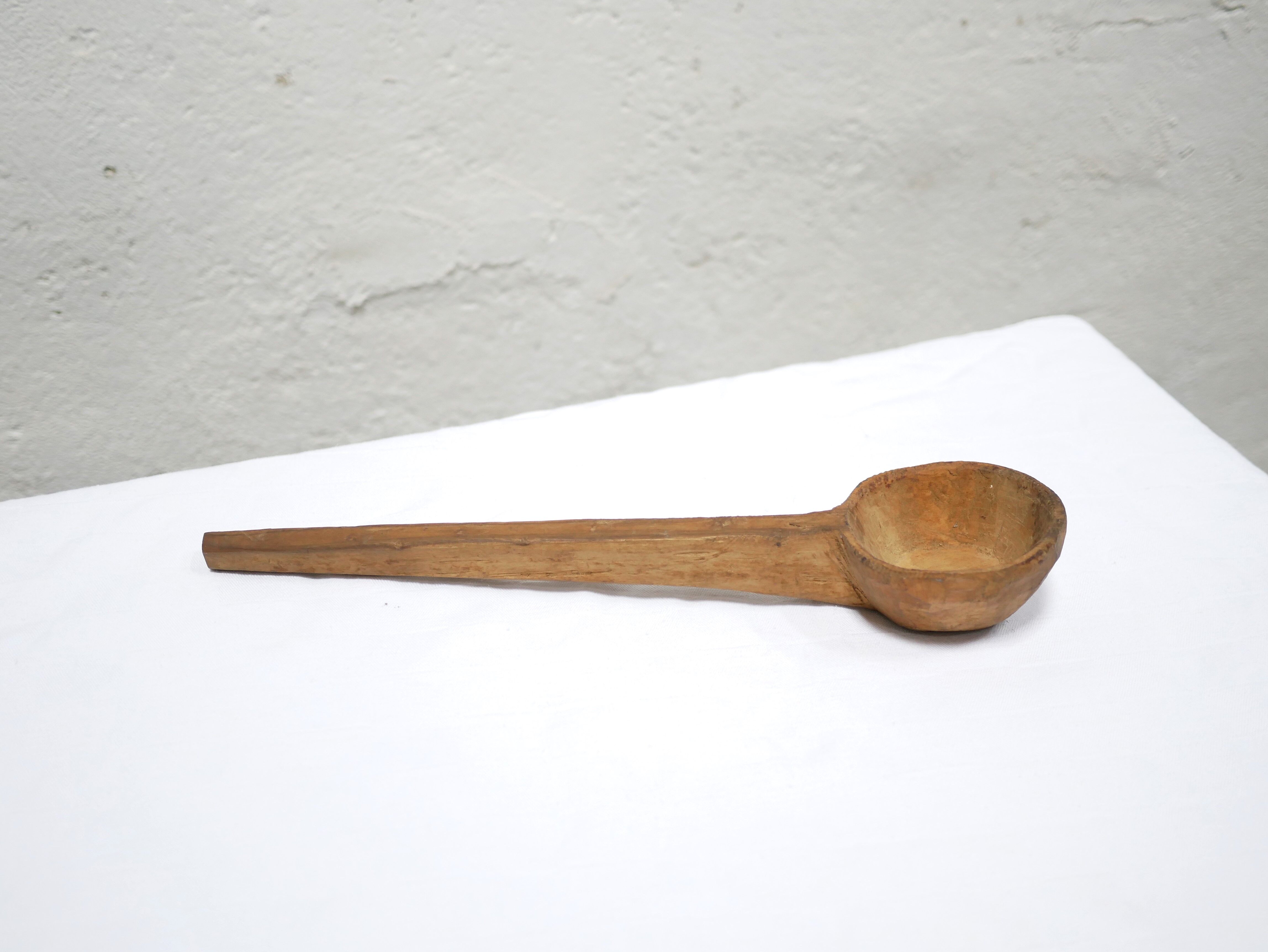 Ladle vintage wooden spoon