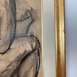 Framed charcoal drawing by Janie Michels