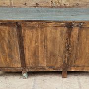 Antique glass-fronted buffet in Burmese teak
