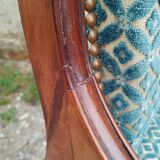 Pair of antique Louis XVI mahogany armchairs from the 19th century