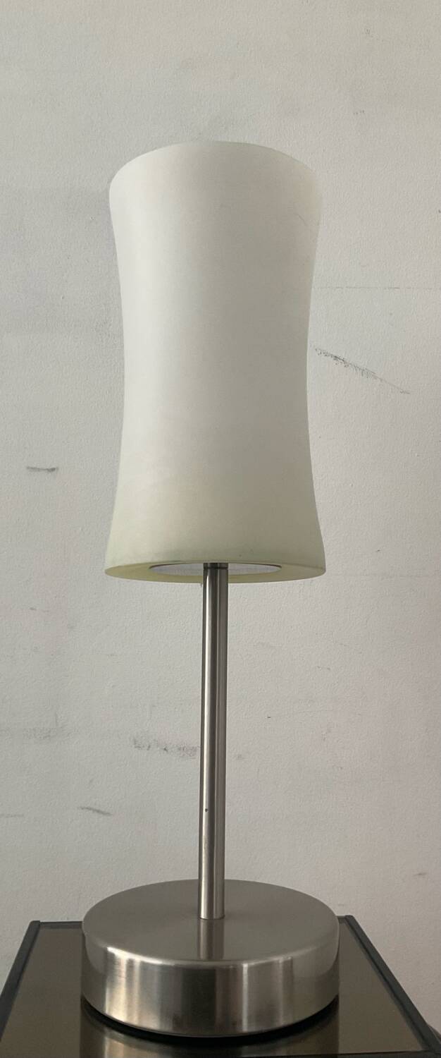 Vintage metal and glass touch lamp
